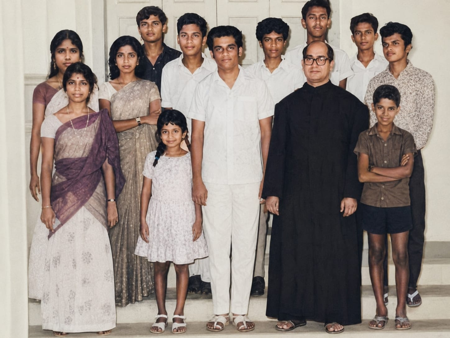 Rafi Jose with K. J. Yesudas, Fr. Abel Periyappuram and fellow musicians in Kerala